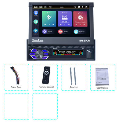 7Inch HD Retractable Screen Car Stereo 1Din Mp5 Multimedia Player