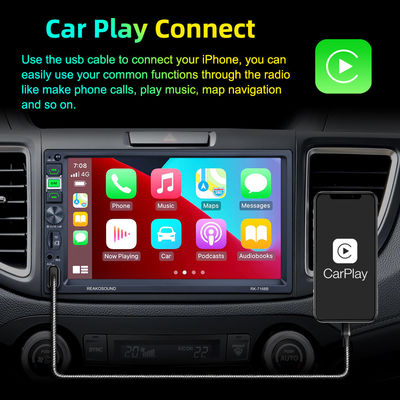 FM Radio 7.0 Inch Widescreen Tft Mp5 Player FCC TF Card Carplay Stereo Double Din