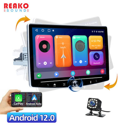 Rotatable 10.1'' Single Din Android Car Stereo Carplay DSP GPS Wifi With Reverse Camera