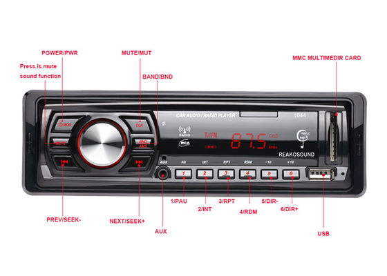 Fixed Panel Car Radio MP3 Player Fcc Toyota Corolla Head Unit Stereo 178x50mm