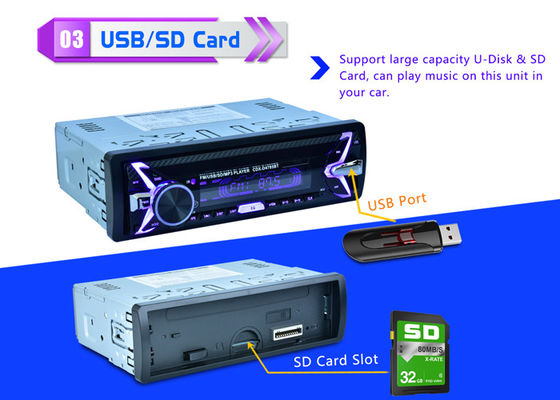 Universal Car Cd Player With Bluetooth Handsfree 3 Band Bluetooth Head Unit For Car