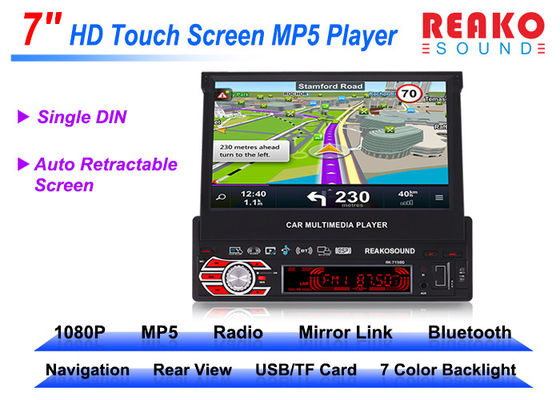 Gps Navigation Car MP5 Player ROHS 7 inch double din dvd player 178*50mm