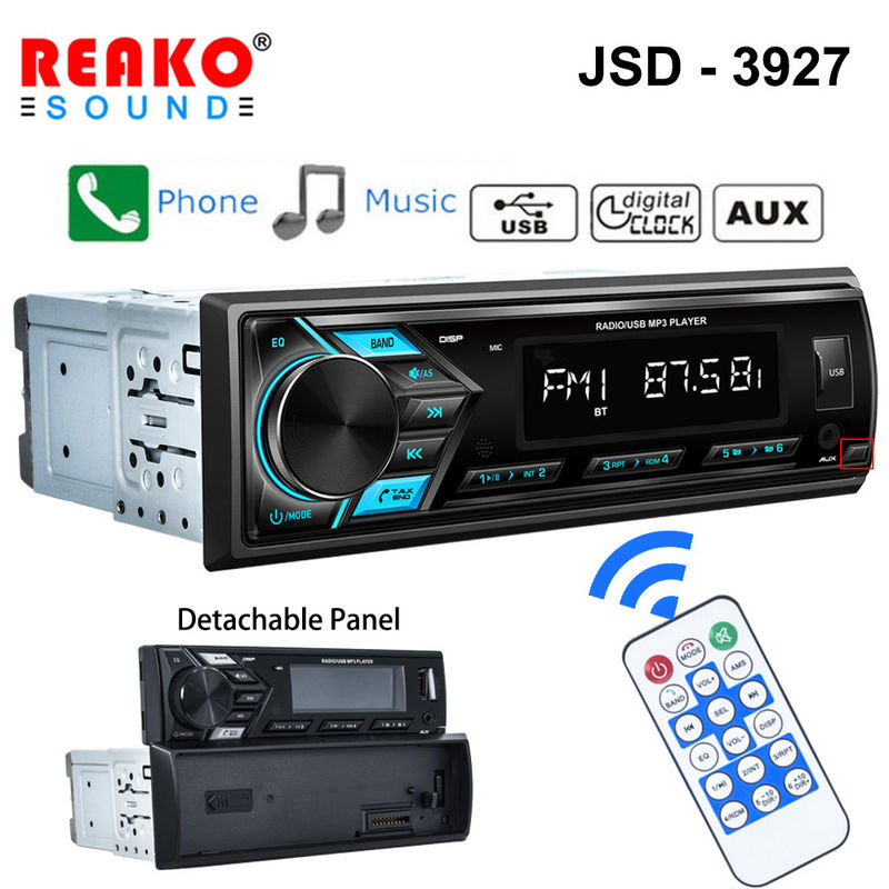 Detachable Car Radio MP3 Player BT FM SD FCC Car Cd Mp3 Player Single Din