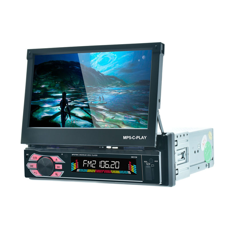 7inch Retractable Screen Car Stereo Dash Car Bt  Radio Mp5 Player Aux Tf Fm Receiver