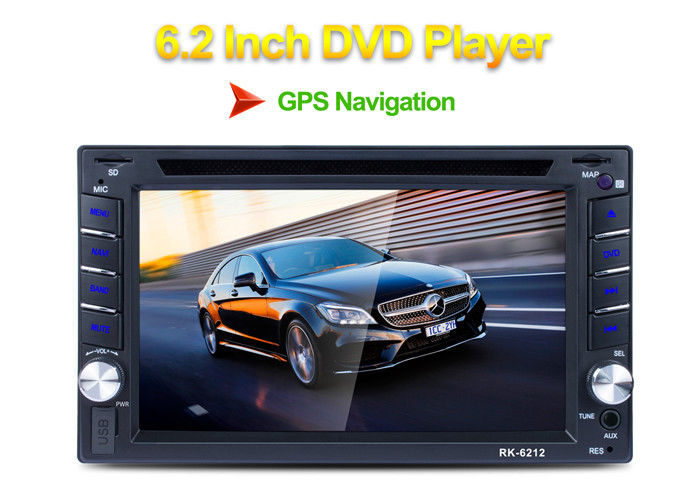 Front USB 2.0 Double Din Car DVD Player Double Din Dvd Head Unit IR Remote Control