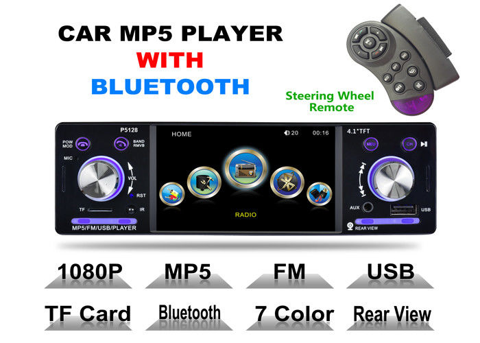 Front USB 2.0 Port 4 Inch Car Stereo  Bluetooth Detachable Touch Screen Head Unit