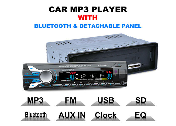 Mute Control Mp3 Am Fm Bt Car Radio Aux Cd Player For Car Detachable Front Panel